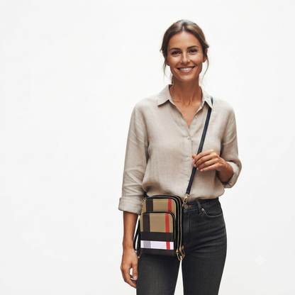 Plaid Check Tartan Crossbody Bag Cell Phone Purse