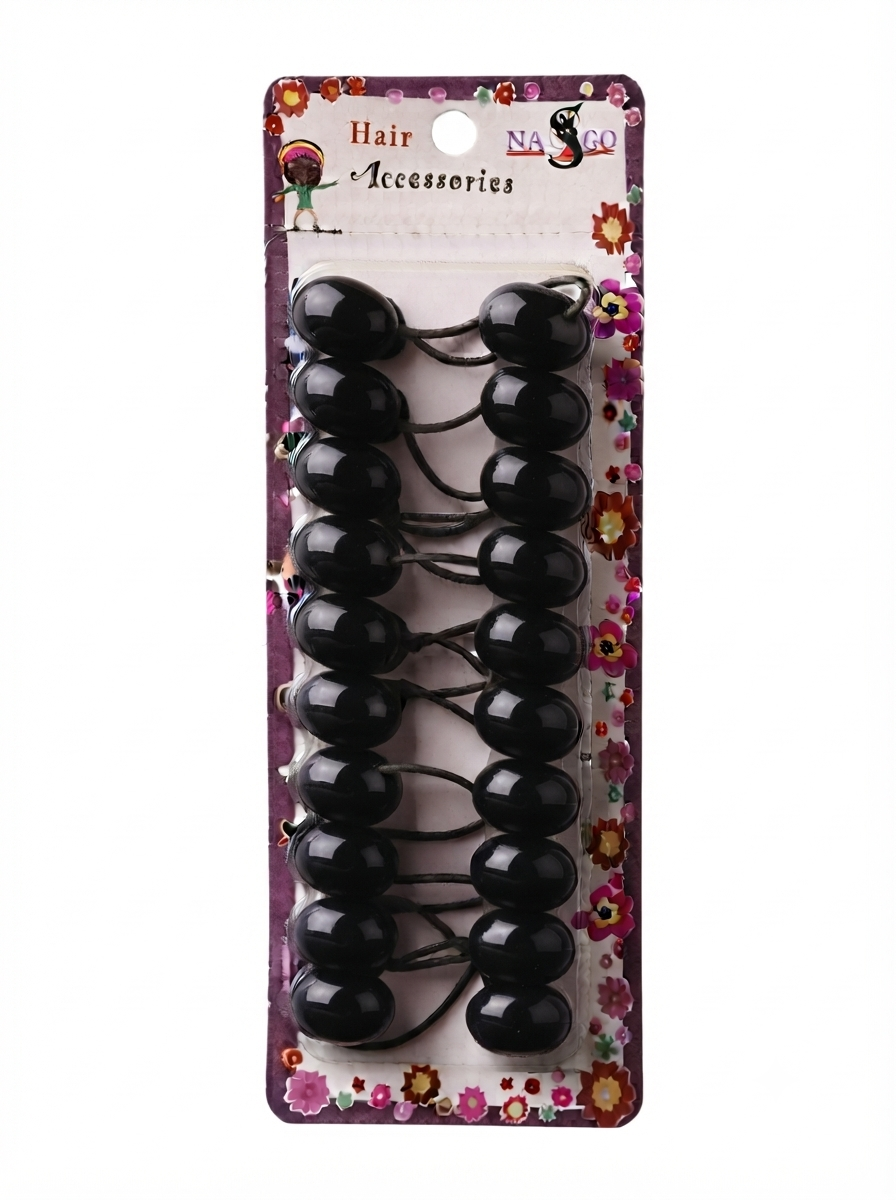 Nasgo Twin Beads Ponytail Holders