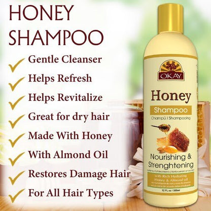 OKAY HONEY NOURISHING SHAMPOO, 12OZ
