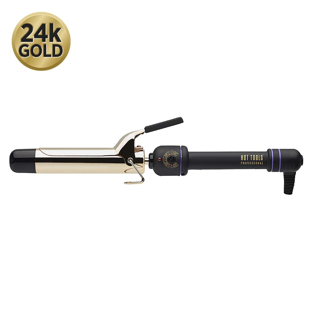 HOT TOOLS PROFESSIONAL 24K GOLD SPRING CURLING IRON 1.25" (HTC1110}