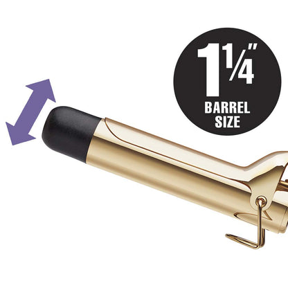 HOT TOOLS PROFESSIONAL 24K GOLD SPRING CURLING IRON 1.25" (HTC1110}