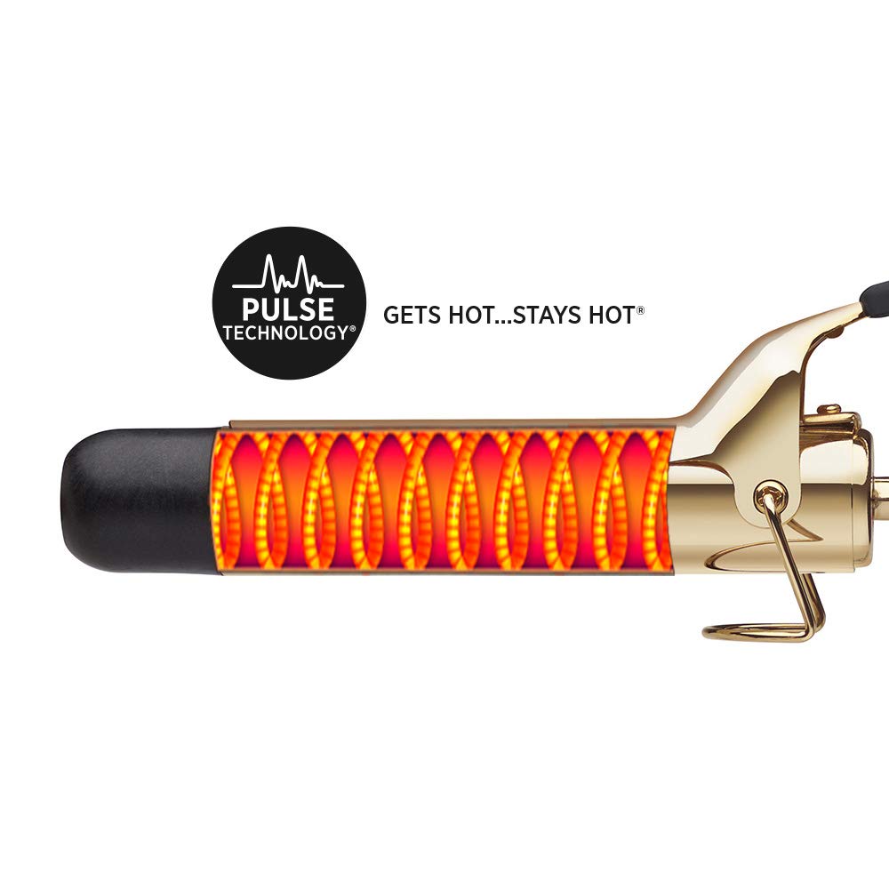 HOT TOOLS PROFESSIONAL 24K GOLD SPRING CURLING IRON 1.25" (HTC1110}