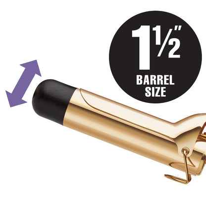 HOT TOOLS PROFESSIONAL 24K GOLD SPRING CURLING IRON 1.5" (HTC1102}