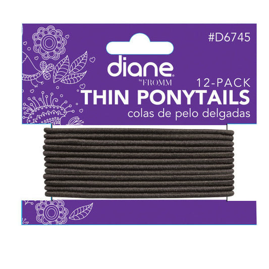 DIANE BLACK THIN PONYTAIL HOLDERS