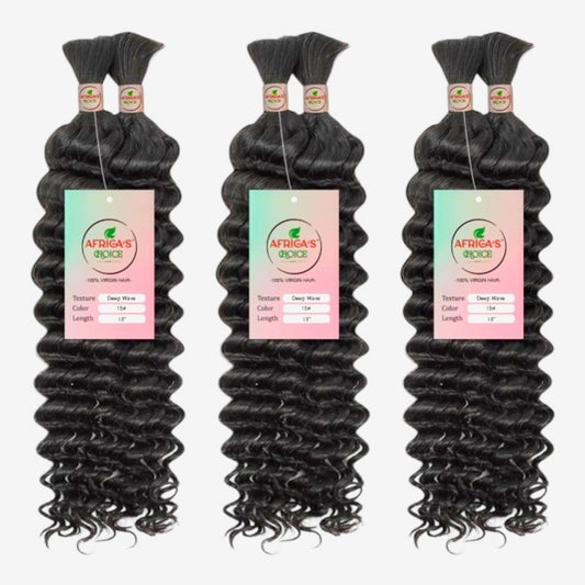 Africa’s Choice 100% Virgin Burmese Deep Wave Human Hair Bulk