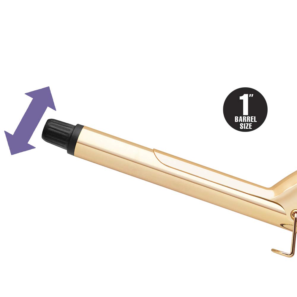 HOT TOOLS PROFESSIONAL 24K GOLD SPRING CURLING IRON 1" (HTC1181}