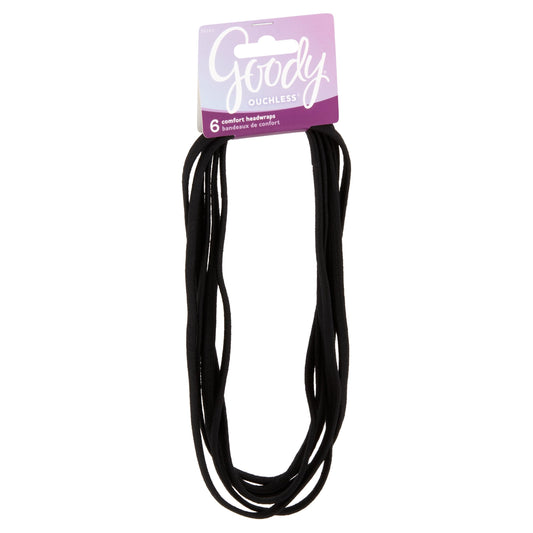 GOODY OUCHLESS 10MM FLAT HEAD WRAPS, 6CT