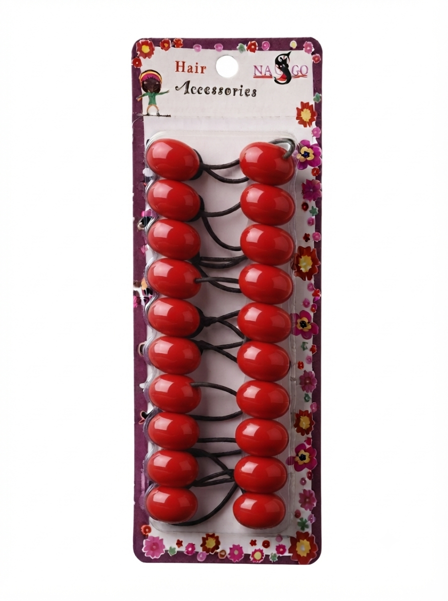 Nasgo Twin Beads Ponytail Holders