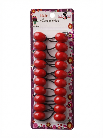 Nasgo Twin Beads Ponytail Holders