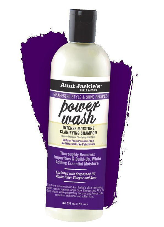 AUNT JACKIE’S GRAPESEED POWER WASH INTENSE MOISTURE CLARIFYING SHAMPOO