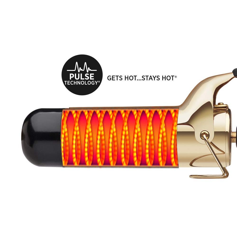 HOT TOOLS PROFESSIONAL 24K GOLD SPRING CURLING IRON 2" (HTC1111}