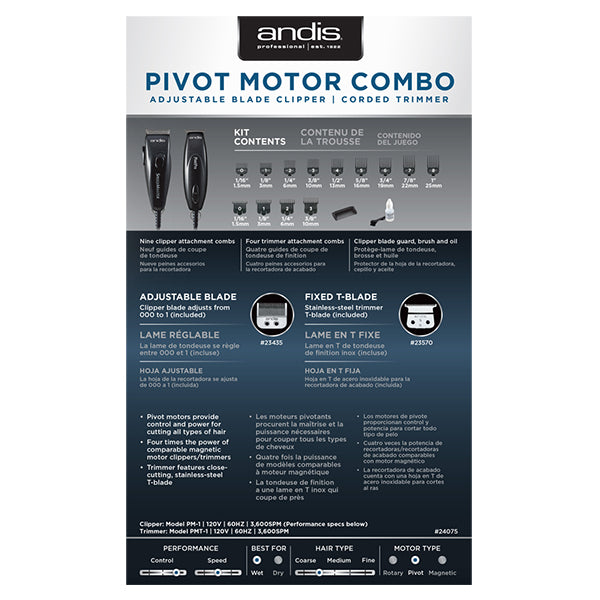 ANDIS PIVOT MOTOR COMBO