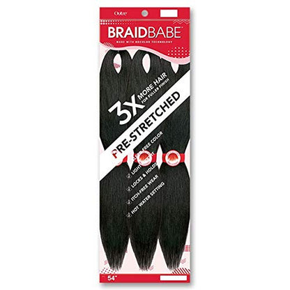 BRAID BABE PRE-STRETCHED BRAIDING HAIR 3PCS PACK 54" 