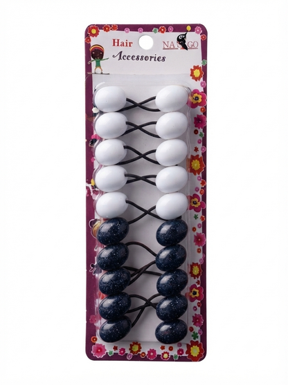 Nasgo Twin Beads Ponytail Holders