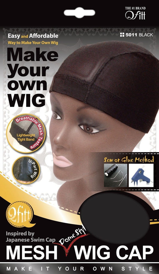 QFITT MESH WIG CAP DOME STYLE / BLACK