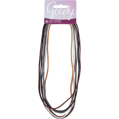 GOODY OUCHLESS 10MM FLAT HEAD WRAPS, 6CT