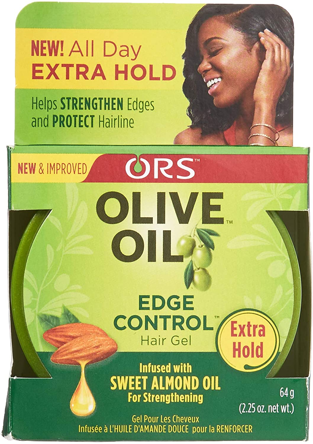 ORS Olive Oil Edge Control Hair Gel, 2.25 Oz