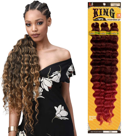BOBBI BOSS KING TIPS OCEAN WAVE 3X BRAID HAIR 28"