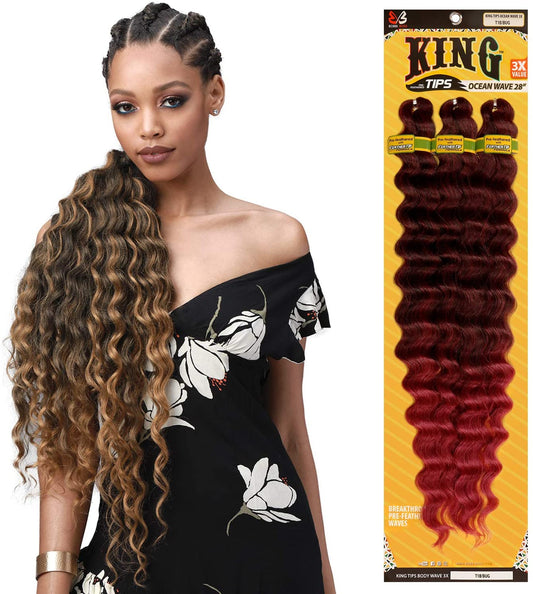 BOBBI BOSS KING TIPS OCEAN WAVE 3X BRAID HAIR 28"