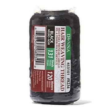 DONNA HAIR WEAVING THREAD 120M BLACK #8234