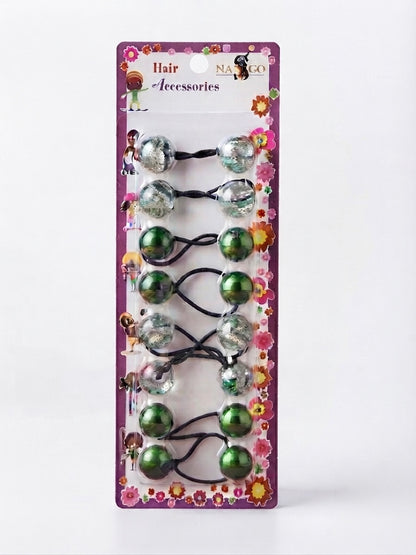 Nasgo Twin Beads Ponytail Holders