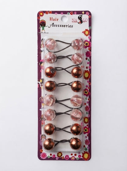 Nasgo Twin Beads Ponytail Holders