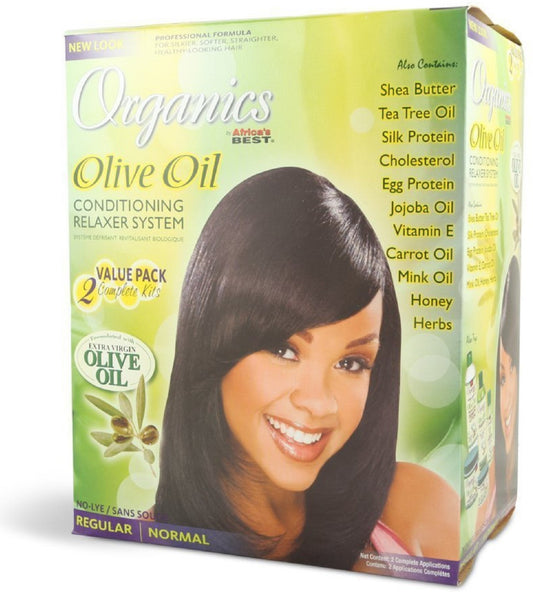 AFRICA'S BEST, ORGANIC OLIVE OIL CONDITIONING RELAXER SYSTEM