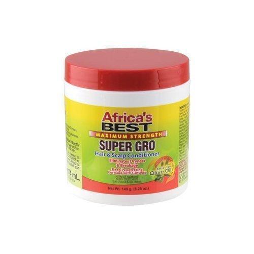 AFRICA'S BEST MAXIMUM STRENGTH SUPER GRO HAIR & SCALP CONDITIONER 5.25 OZ.