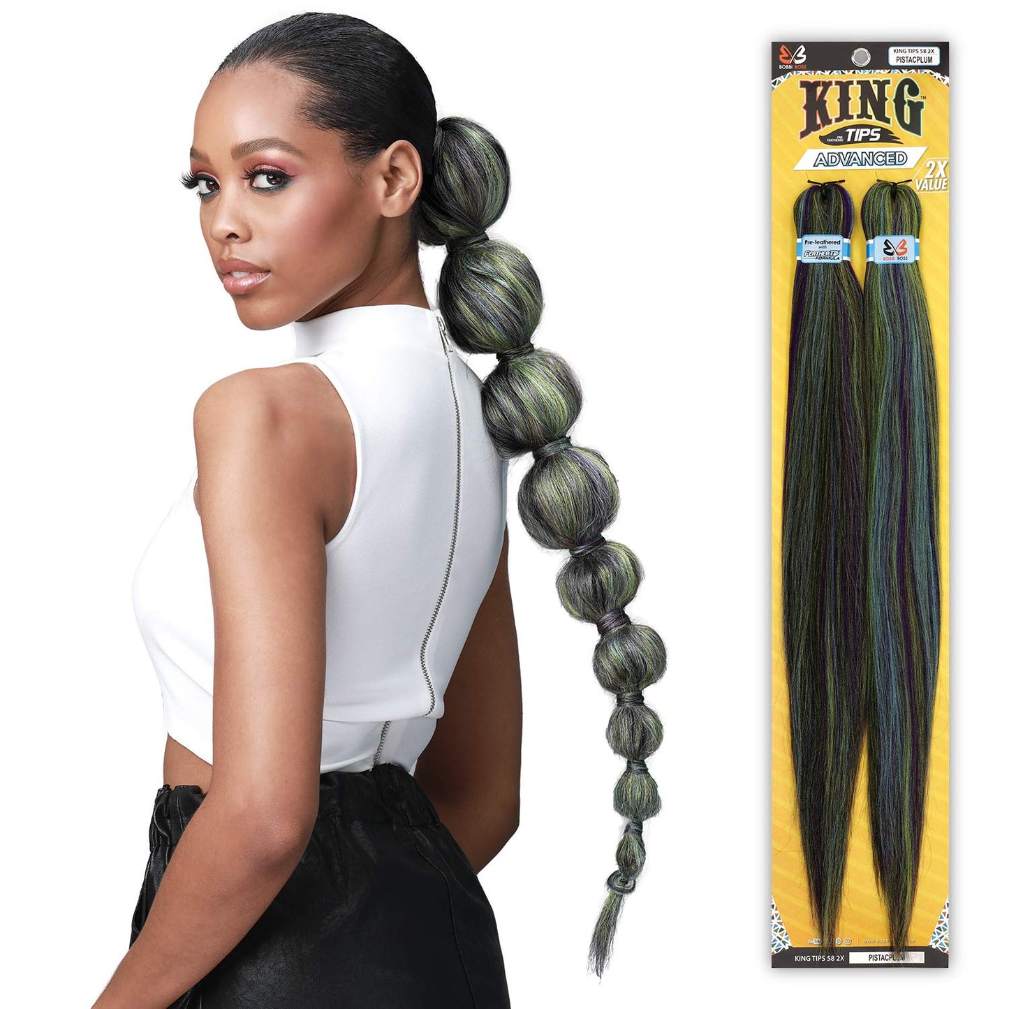 BOBBI BOSS KING TIPS ADVANCED 2X PRE-FEATHERED 58"