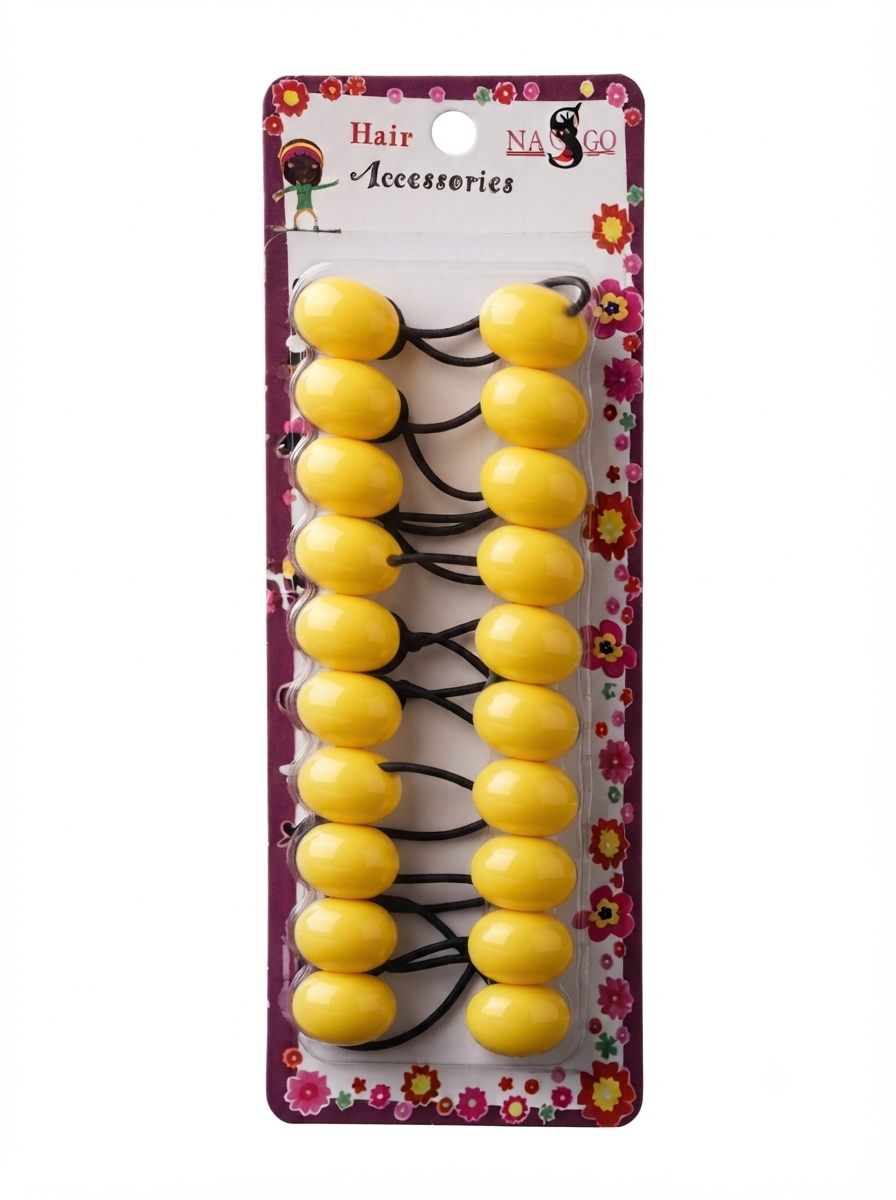 Nasgo Twin Beads Ponytail Holders