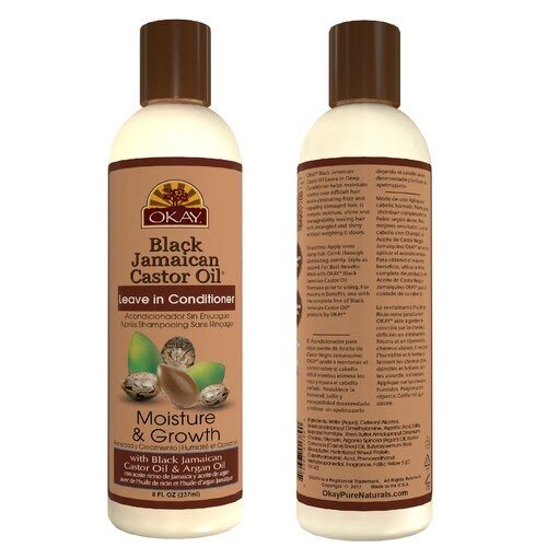 OKAY BLACK JAMAICAN CASTOR LEAVE-IN CONDITIONER, 8OZ