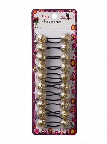 Nasgo Twin Beads Ponytail Holders