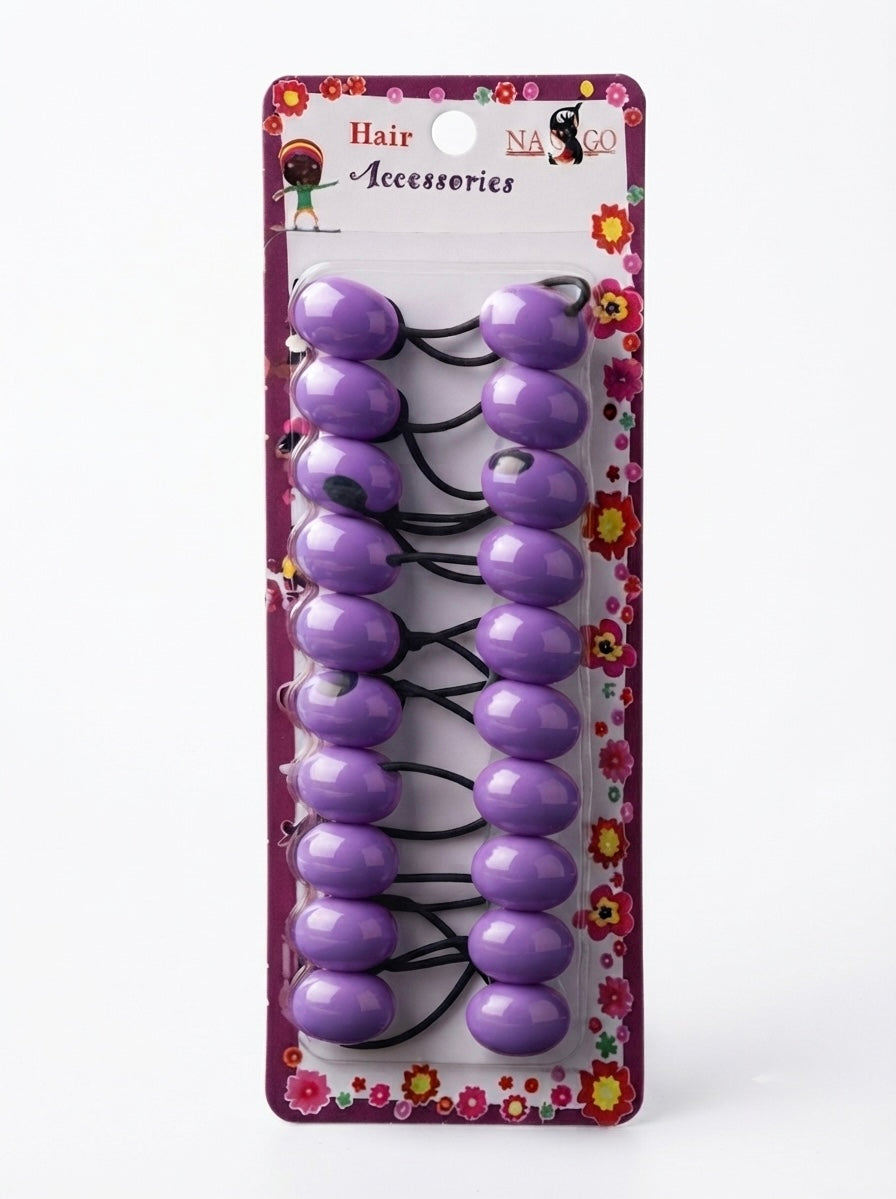 Nasgo Twin Beads Ponytail Holders