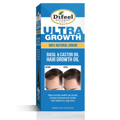 DIFEEL MENS ULTRA GROWTH BASIL & CASTOR HAIR GROWTH OIL 2.5 FL. OZ.