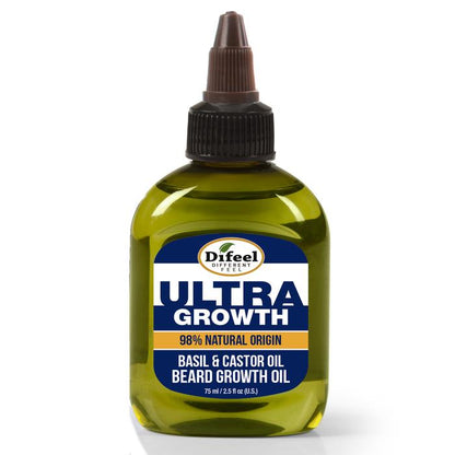 DIFEEL MENS ULTRA GROWTH BASIL AND CASTOR BEARD OIL 2.5 OZ.