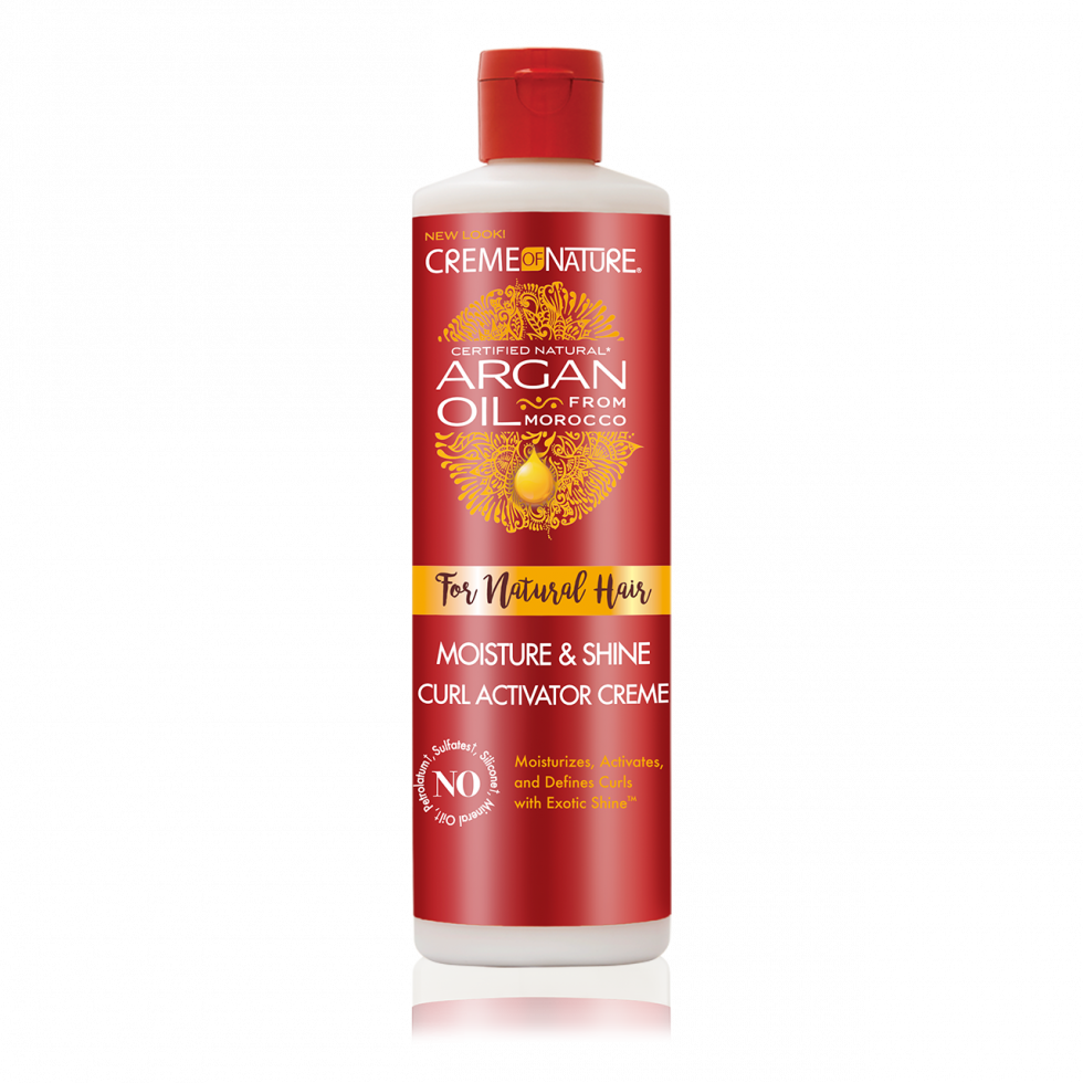 CREME OF NATURE ARGAN OIL FOR NATURAL HAIR MOISTURE & SHINE CURL ACTIVATOR CREME 12 OZ.