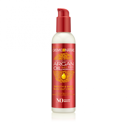 CREME OF NATURE ARGAN OIL HEAT PROTECTOR SMOOTH & SHINE BLOW OUT CREME 7.6 OZ.