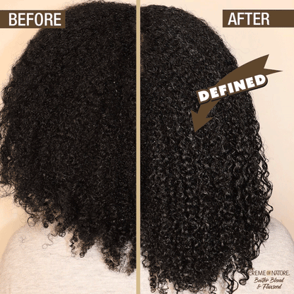 CREME OF NATURE BUTTER BLEND & FLAXSEED DOUBLE DUTY ELONGATE & DEFINE JELLY 8.4 OZ.