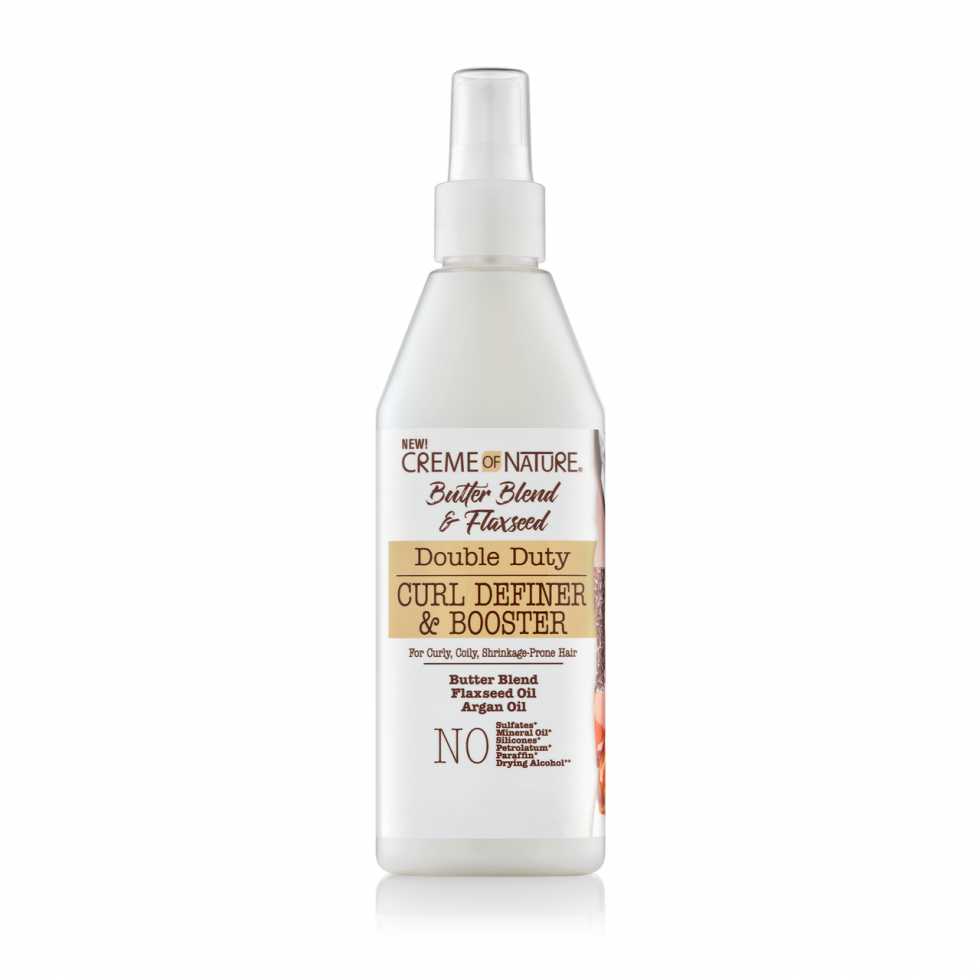 CREME OF NATURE BUTTER BLEND & FLAXSEED DOUBLE DUTY CURL DEFINER & BOOSTER 12 OZ.