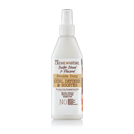 CREME OF NATURE BUTTER BLEND & FLAXSEED DOUBLE DUTY CURL DEFINER & BOOSTER 12 OZ.