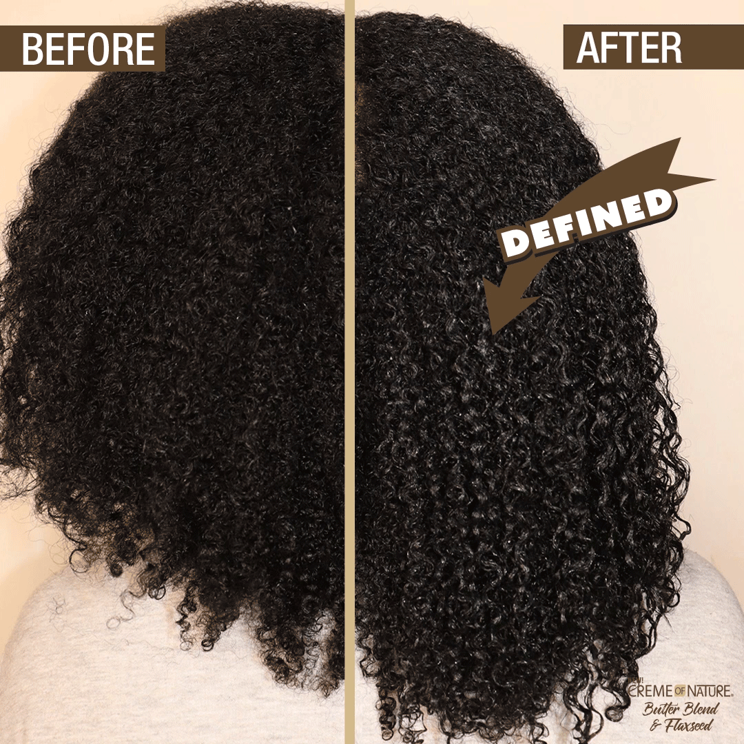 CREME OF NATURE BUTTER BLEND & FLAXSEED DOUBLE DUTY CURL DEFINER & BOOSTER 12 OZ.