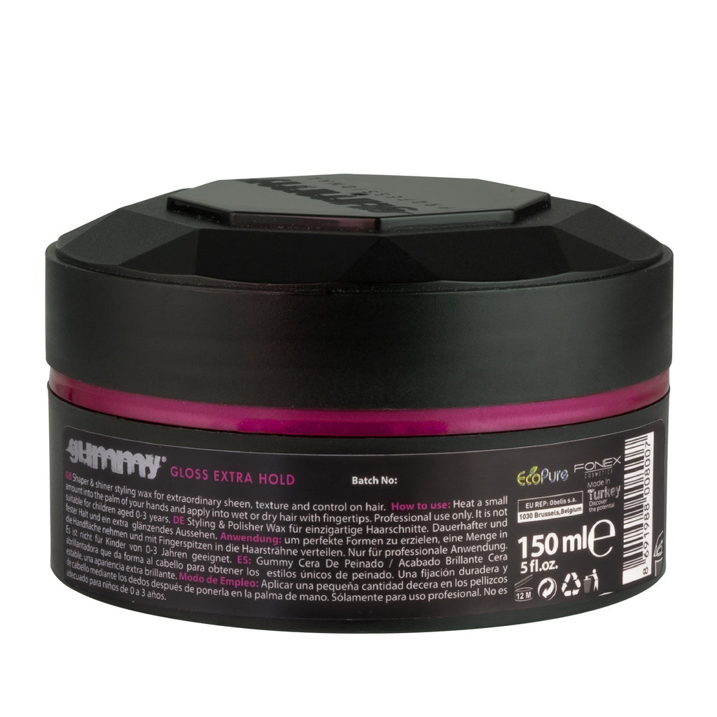 GUMMY STYLING WAX - GLOSS FINISH EXTRA HOLD (5 OZ.)