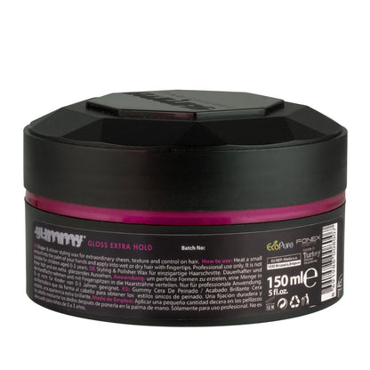 GUMMY STYLING WAX - GLOSS FINISH EXTRA HOLD (5 OZ.)