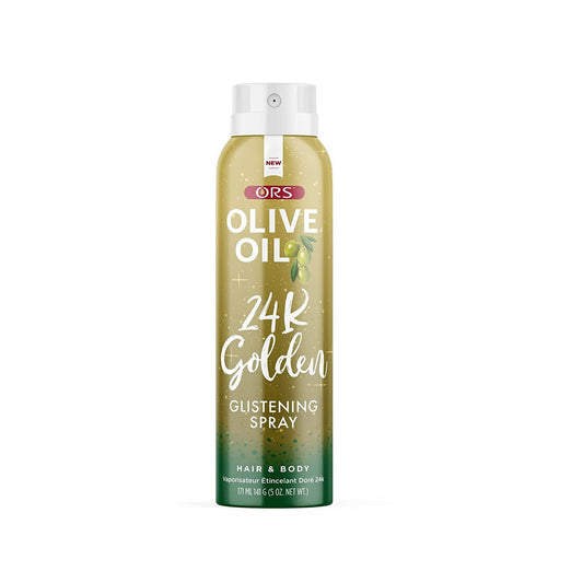 ORS OLIVE OIL STYLE & SHINE 24K GOLDEN GLISTENING SPRAY 5 OZ.