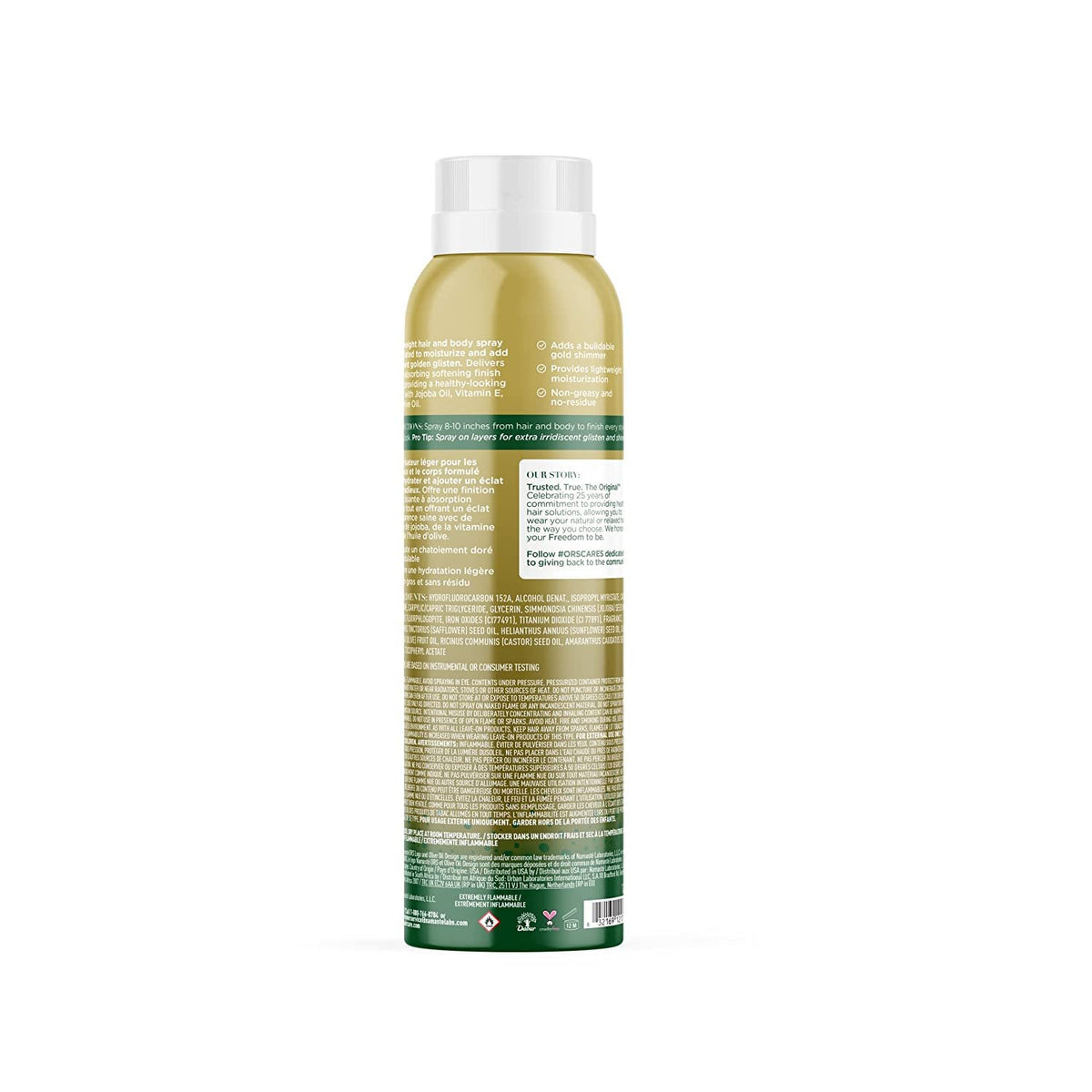 ORS OLIVE OIL STYLE & SHINE 24K GOLDEN GLISTENING SPRAY 5 OZ.
