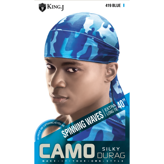 KING.J SILKY CAMO DU-RAG