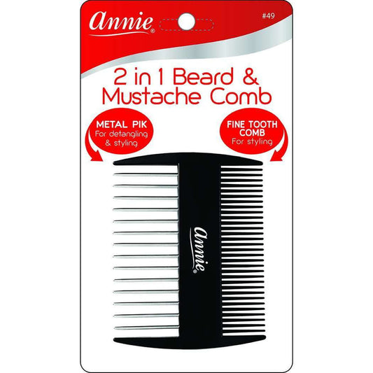 ANNIE 2 IN 1 BEARD & MUSTACHE COMB