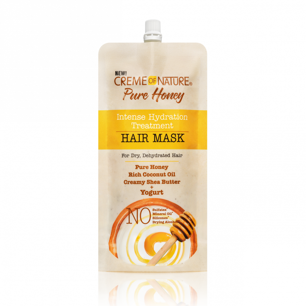 CREME OF NATURE PURE HONEY INTENSE HYDRATION TREATMENT HAIR MASK (W/ YOGURT) 3.8 OZ.