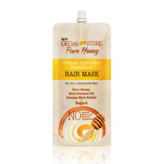 CREME OF NATURE PURE HONEY INTENSE HYDRATION TREATMENT HAIR MASK (W/ YOGURT) 3.8 OZ.
