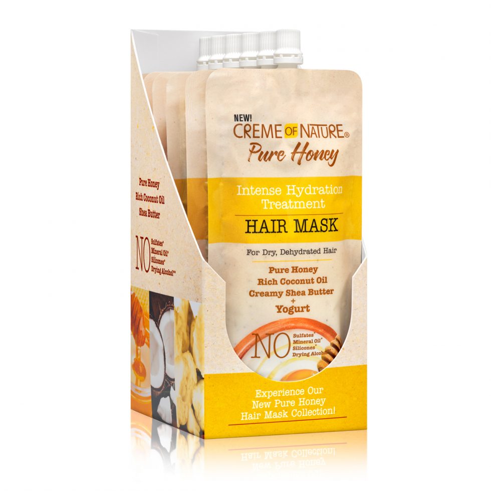 CREME OF NATURE PURE HONEY INTENSE HYDRATION TREATMENT HAIR MASK (W/ YOGURT) 3.8 OZ.